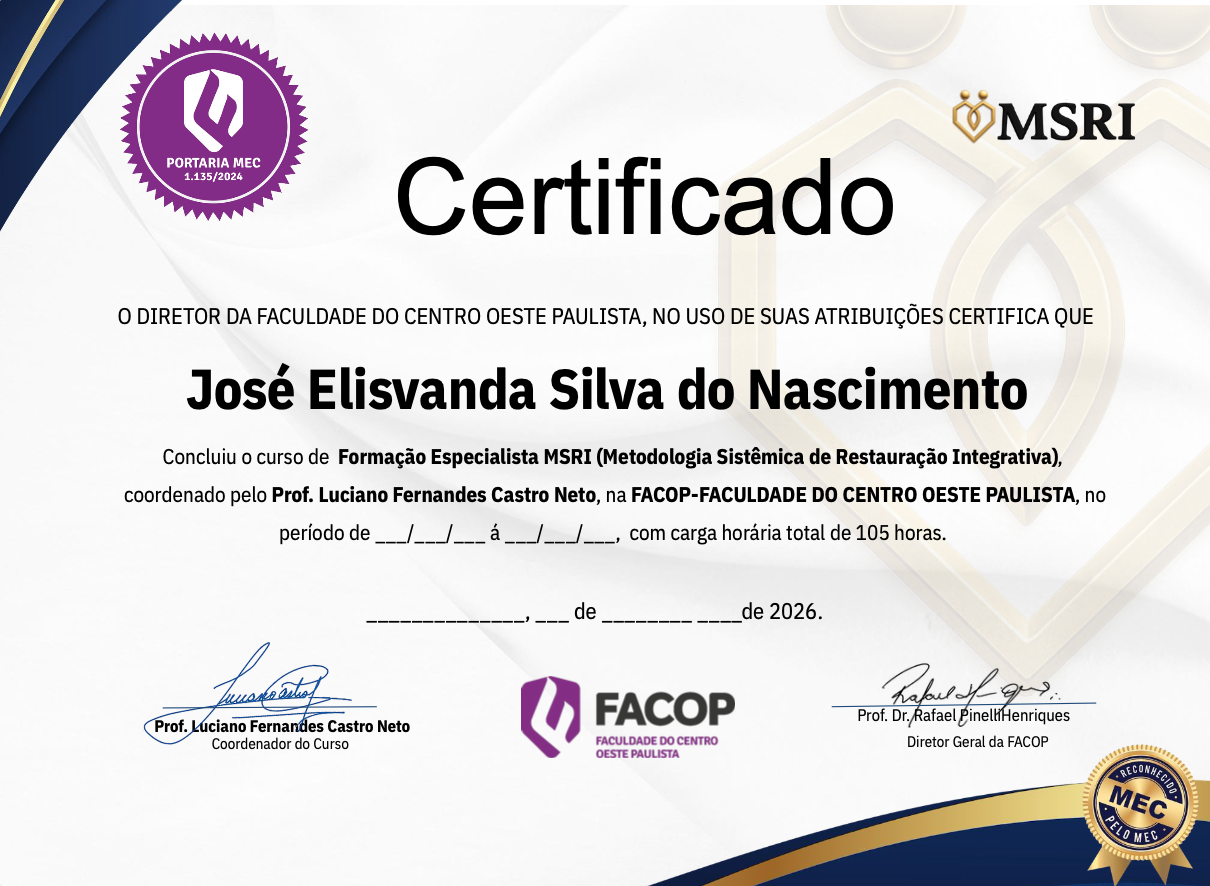Certificado MSRI® - Extensão Universitária